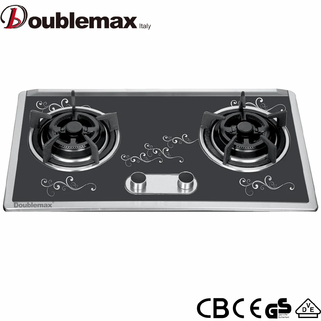 Kitchen Appliance Tempered Glass Top Gas Stove 2 Burner