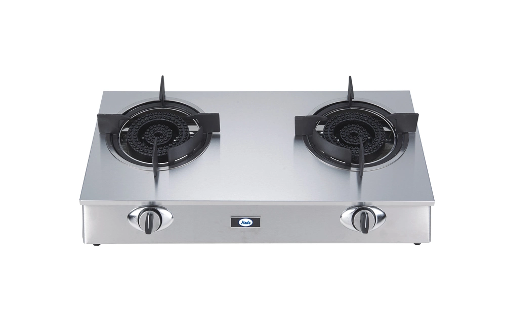 Jd-Ds054 Kitchen Cooking Double Burner Super Stainless Steel Table Top Gas Cooker China Novel Competitive Price Table Top Low Price 2 Burner