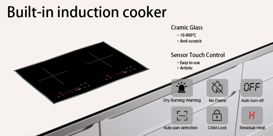 4600W 2 Induction Burner with 9 Power Settings