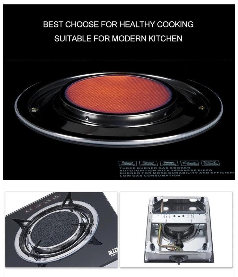 Hot Sale Multi Color Digital Painting Tempered Glass Panel Infrared Gas Stove Cooktop