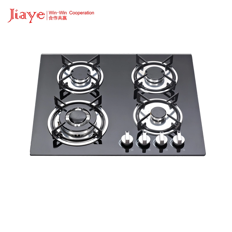 4 Burner Gas Stove with Tempered Glass Panel