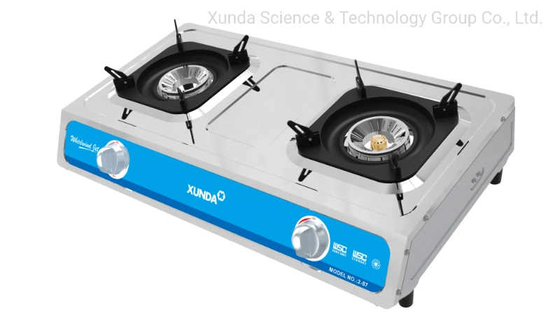 Xunda Origin Classic High Quality Double Burner Stainless Steel Tornado Flame Efficient Table Top Gas Stove Table Gas Cooker Home Gas Burners